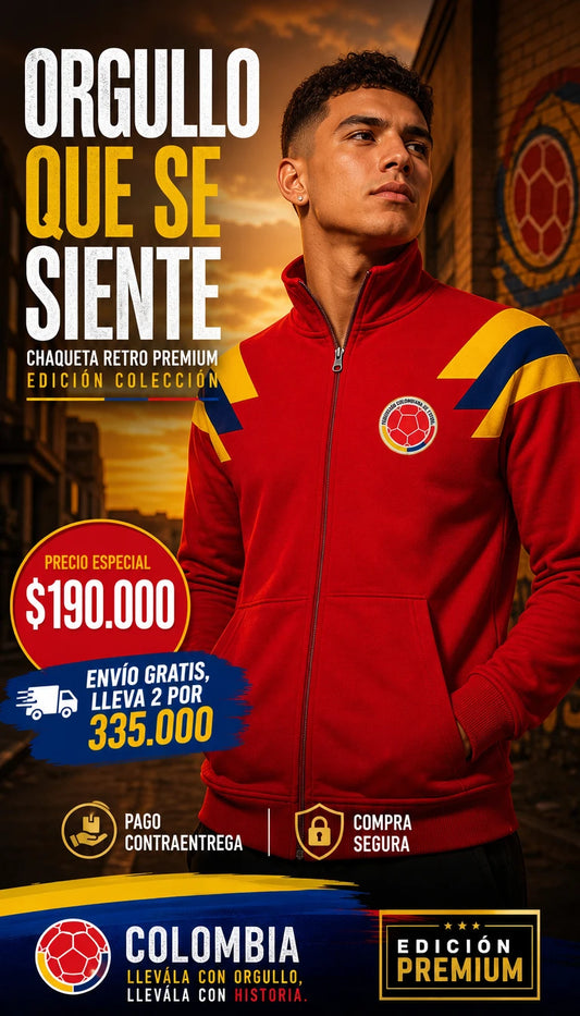 Chaqueta Retro Colombia— Edición Premium | Hombre y Mujer