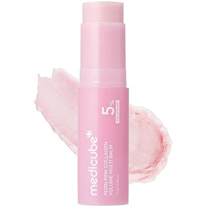 Medicube PDRN - Bálsamo múltiple de colágeno rosa | Volufiline, PDRN, NAD, colágeno | Bálsamo facial y corporal para debajo de los ojos, cuello, frente, líneas sonrientes, labios