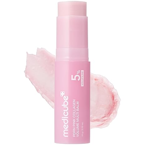 Medicube PDRN - Bálsamo múltiple de colágeno rosa | Volufiline, PDRN, NAD, colágeno | Bálsamo facial y corporal para debajo de los ojos, cuello, frente, líneas sonrientes, labios